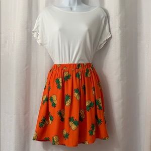 Pineapple skater skirt